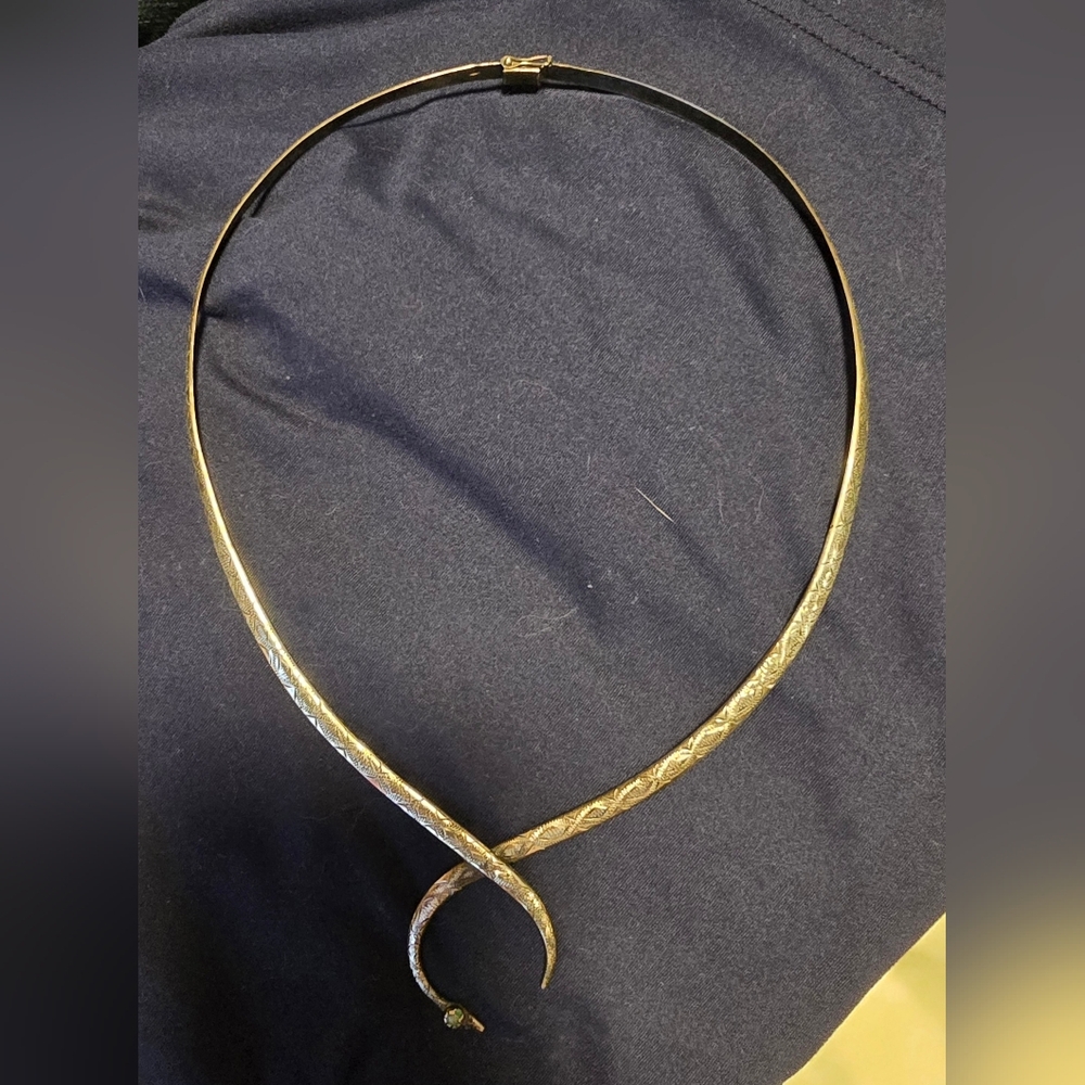 Silver 975 Dnake Necklace